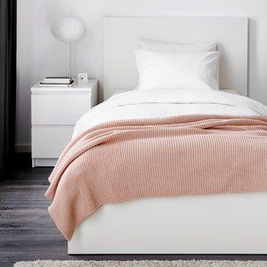 LIKE NEW IKEA Ingabritta Throw Pale Pink Blanket